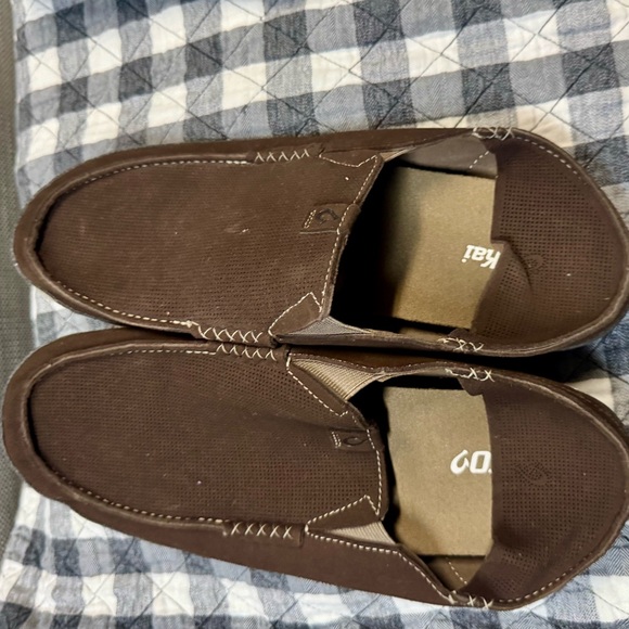OluKai Dark Brown Slip-On Loafers - Picture 2 of 3
